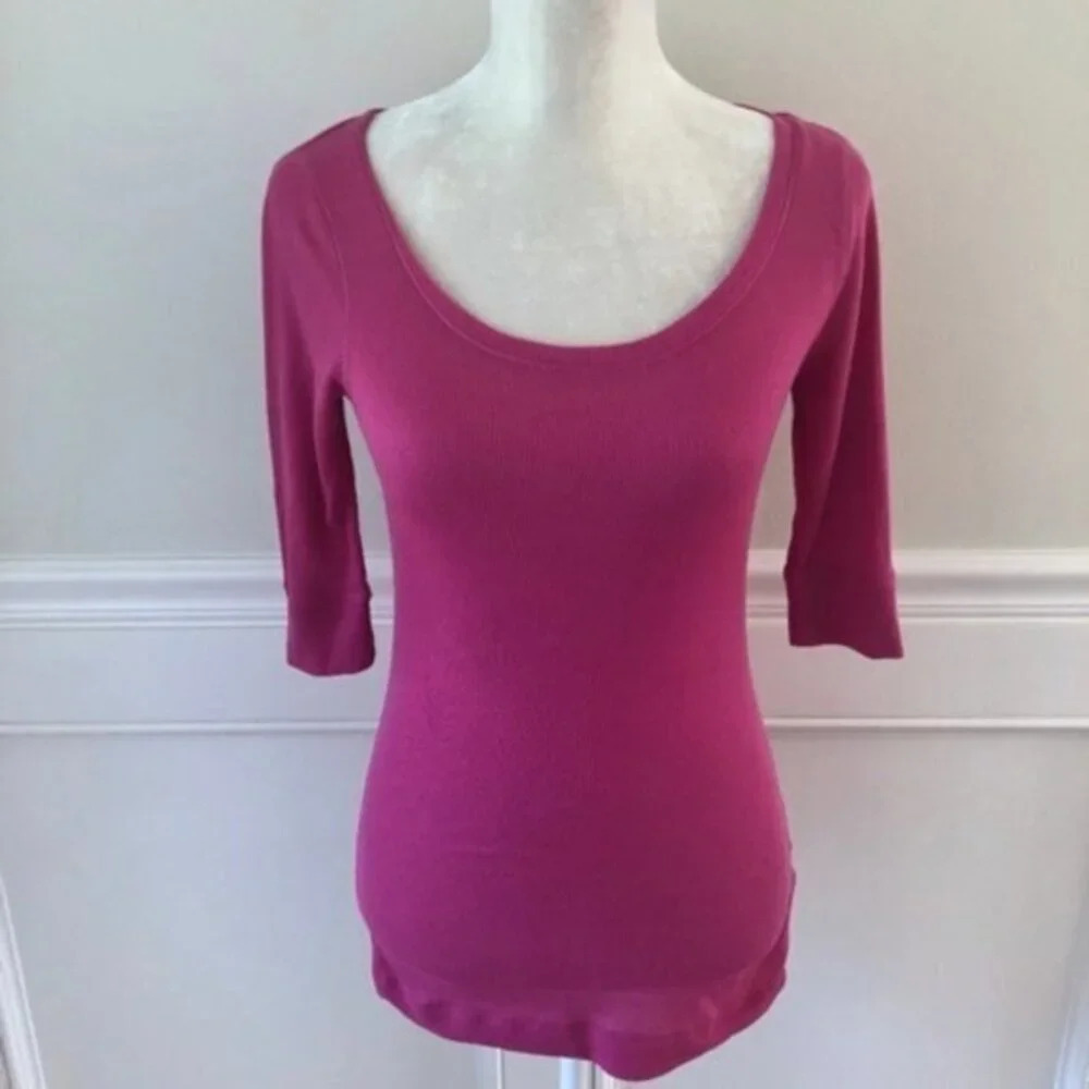 Caslon Nordstrom Super Soft Ribbed Slim Scoop Tee